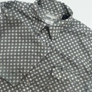 Wrangler Wrancher Mens XLT XGA TGL Tall ShortSleeve GeometricPrint ButtonUpShirt